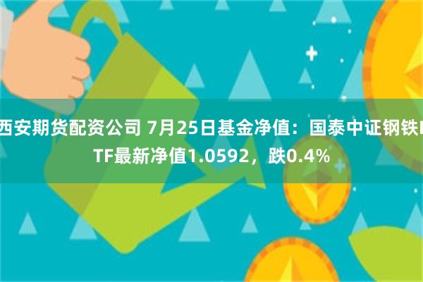 西安期货配资公司 7月25日基金净值：国泰中证钢铁ETF最新净值1.0592，跌0.4%