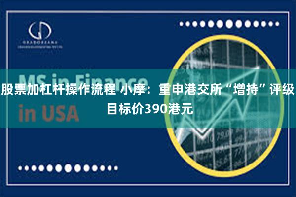 股票加杠杆操作流程 小摩：重申港交所“增持”评级 目标价390港元