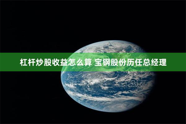 杠杆炒股收益怎么算 宝钢股份历任总经理